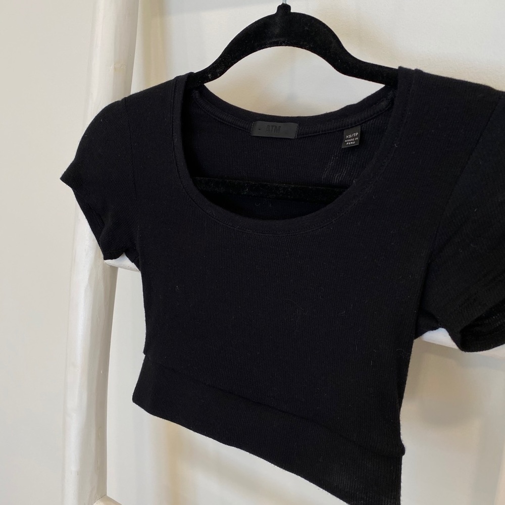 ATM Ribbed Crop Top - Picture 2 of 3